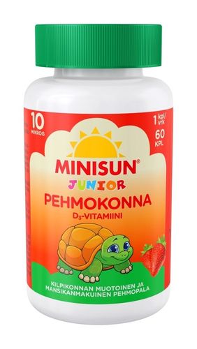 Minisun Pehmokonna D-vitamiini 10 mikrog mansikka