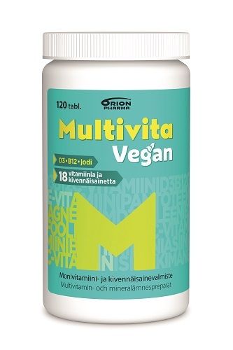Multivita Vegan monivitamiini 120 tabl.