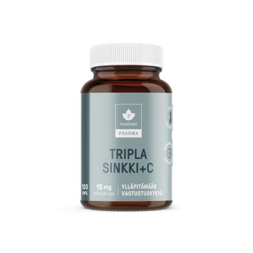 Puhdistamo Pharma Tripla Sinkki 15 mg 100 kaps.