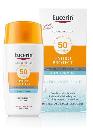 Eucerin Sun Face Hydro Protect Ultra Light Fluid SPF 50+ Aurinkosuojavoide kasvoille 50 ml