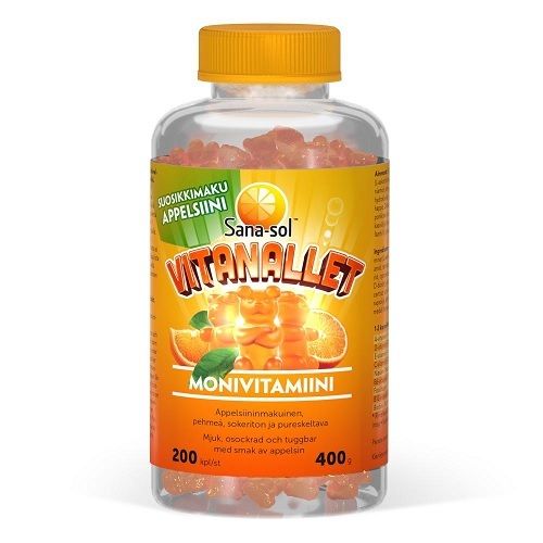 Sana-sol Vitanallet Appelsiini monivitamiini Limited Edition 200 kpl