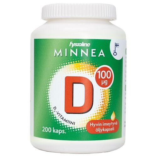 Minnea D-vitamiini 100 mikrog 200 kaps